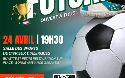 Tournoi Futsal Loisirs – Jeudi 24 Avril à Civrieux-d’Azergues