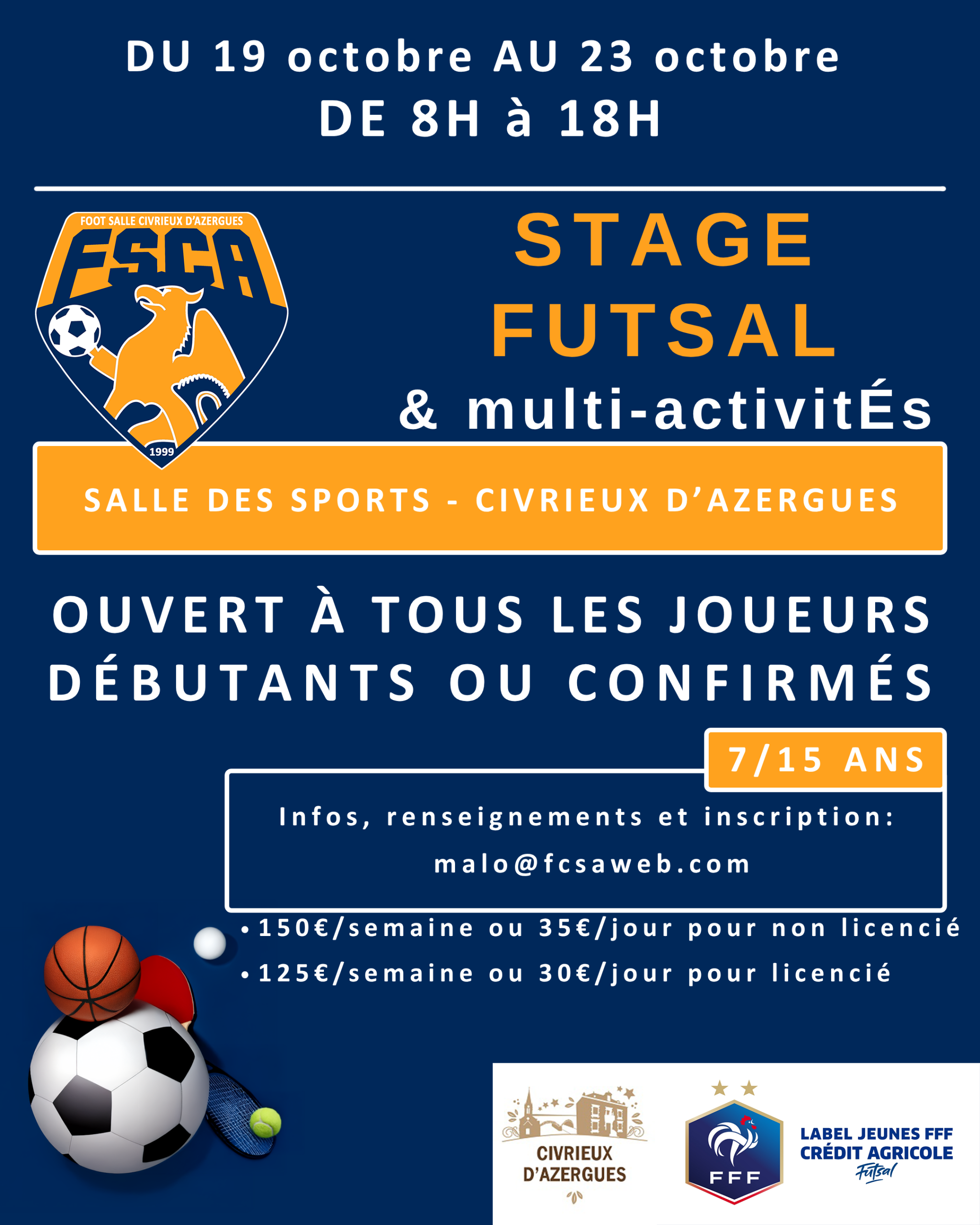 stage toussaint 2026